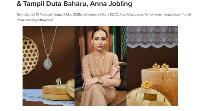 Tomei Lancar Koleksi Raya ‘Keepsakes: Written In Gold’ & Tampil Duta Baharu, Anna Jobling  