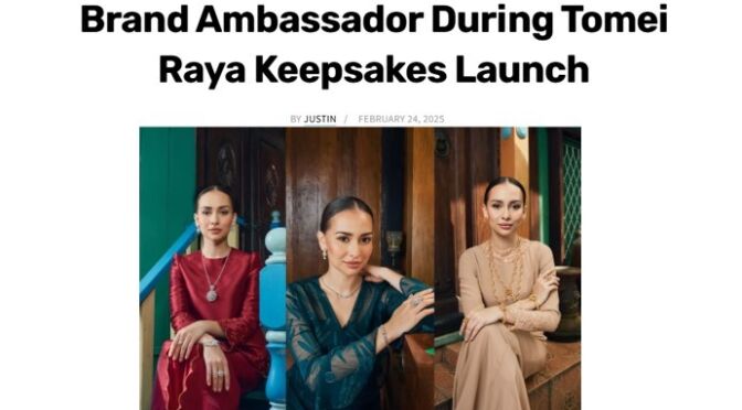 Tomei Introduces Anna Jobling as Brand Ambassador During Tomei Raya Keepsakes Launch 