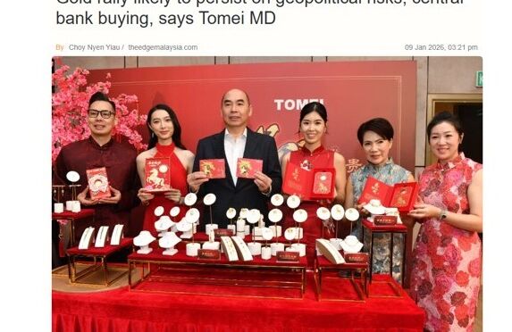 Gold Rally Likely to Persist on Geopolitical Risks, Central Bank Buying, Says Tomei MD